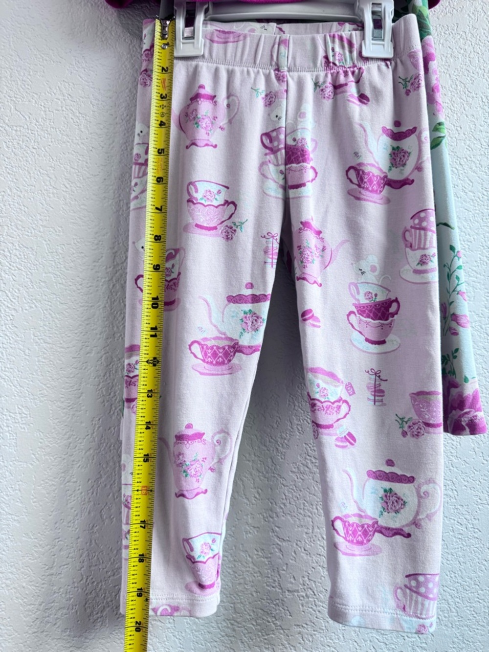 Gymboree Girls Tea Party Top & 2 Capri Leggings Lot Size 7/8 Pink Floral - Picture 3 of 16